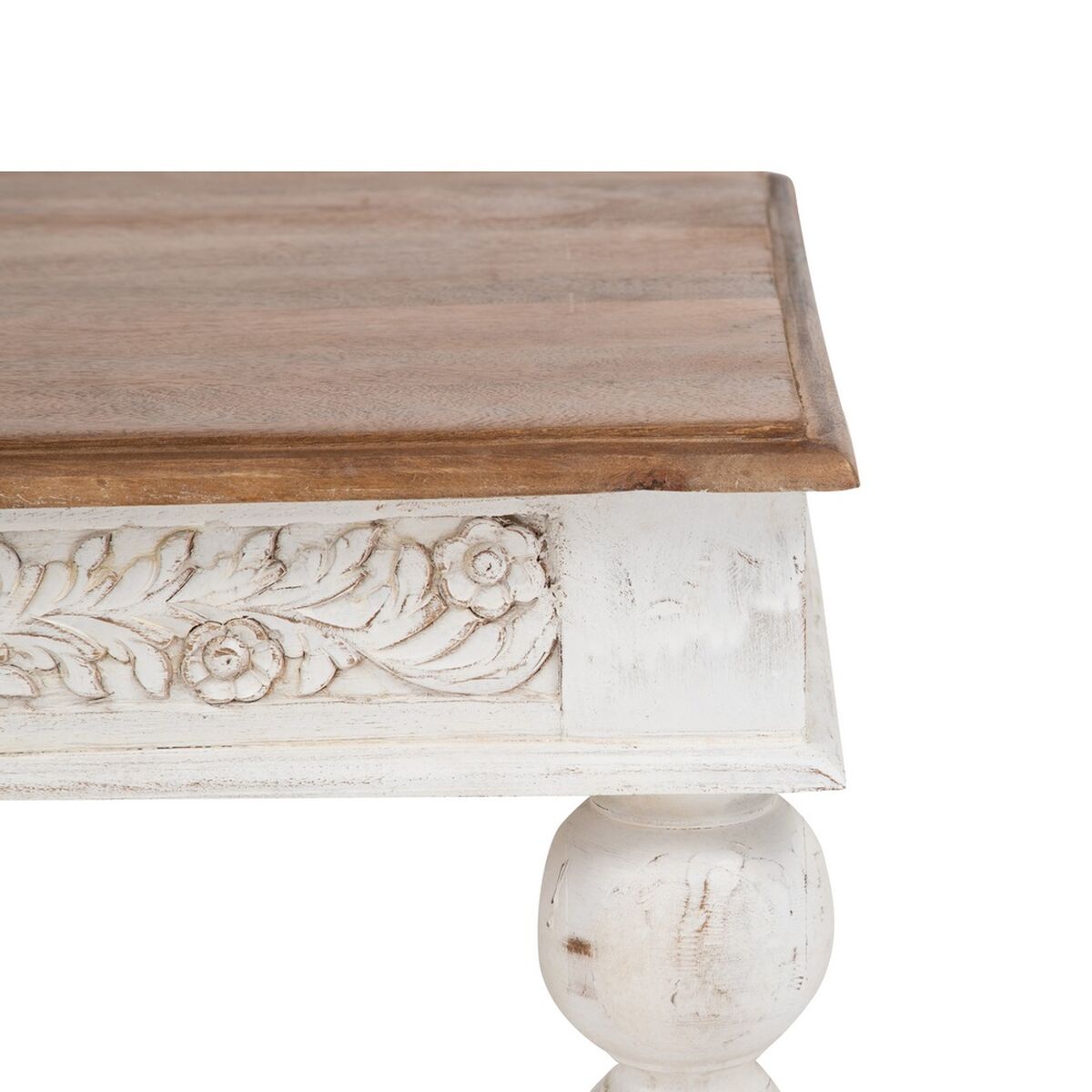 Centre Table White Natural 120 x 70 x 45 cm